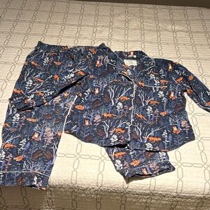 Fox & Forest Print Pajamas